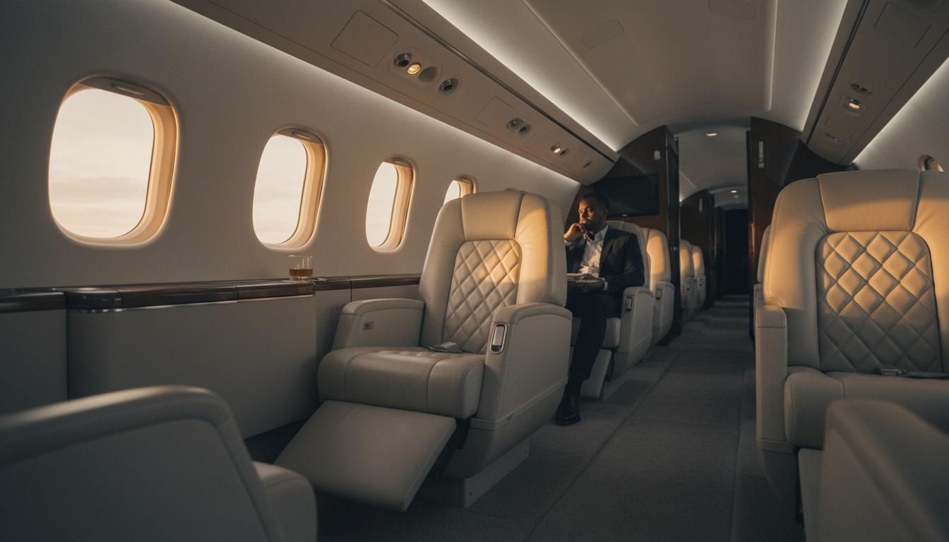 VIP executive travel service — chauffeured arrival coordination at a private terminal
